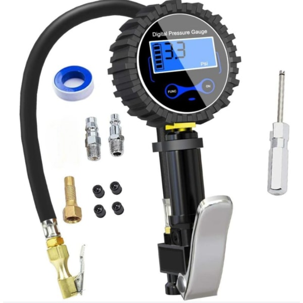 Digitalt däcktrycksmätare 250 PSI, hög precision digitalt däck P