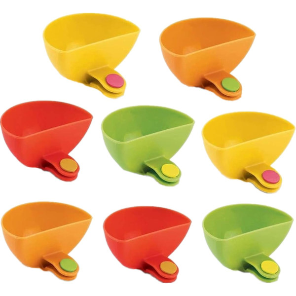 8 stk. Dip Clips Dip Holdere til Tomatsauce Salt Eddike Sukker S