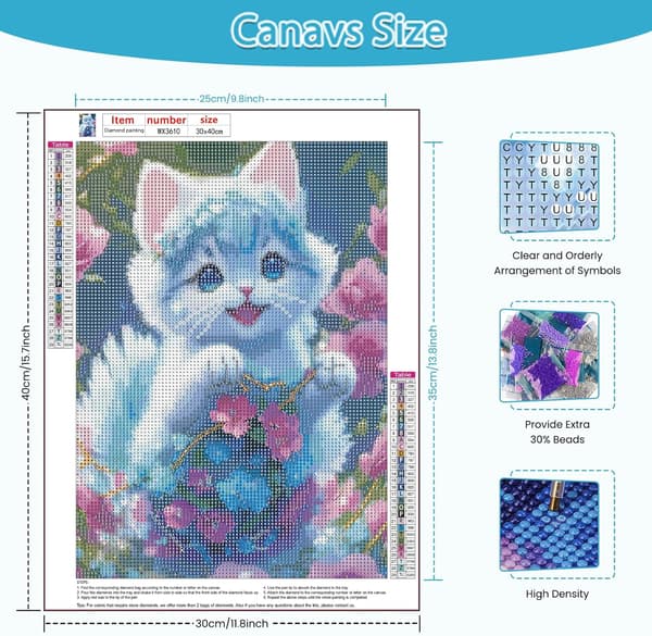 Hot sælger kat og blomst 5D DIY diamantmaleri kunst og håndværk