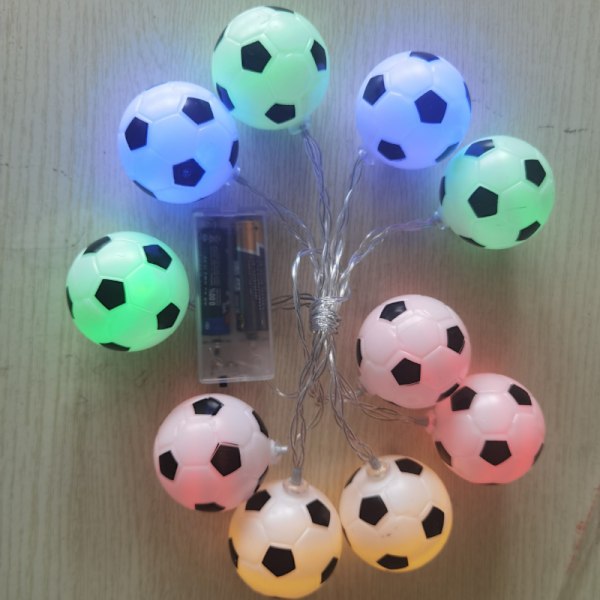 （Multicolor）Euro 2024 VM Fodbold LED Modellering Lys 3M 2