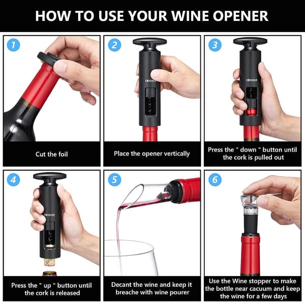 Vinkorkskruv Presentset Mini Manuell Korkskruv Vakuumpumpning Vin