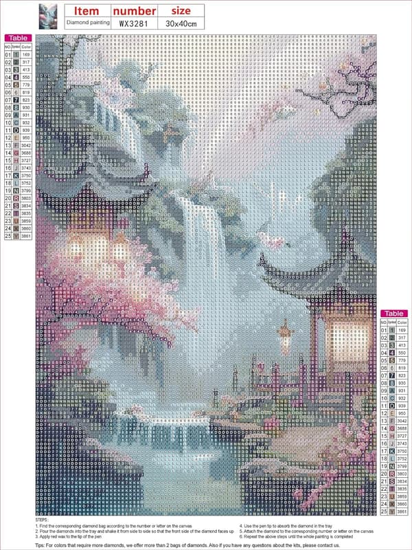 （43）4 stykker DIY Diamond Painting Julekit, 5D Jule Emb