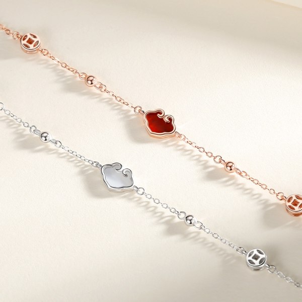 Forever Love Heart Armband 925 Sterling Silver med Birthstone Z