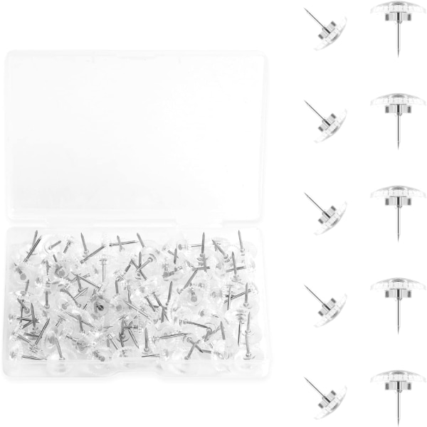 (Transparent)，200 Pieces 12mm Push Pins, Small Plastic Push Pins