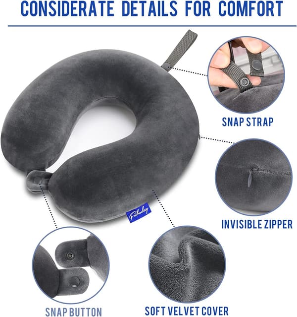Rejsepude Memory Foam til fly - Nakkepude til rejser