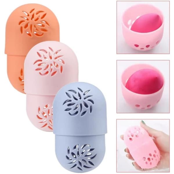 3-delt makeup svamp etui Blender Makeup