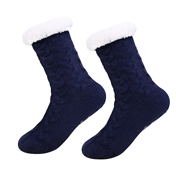 Herrslippersockor Vinter halkfria varma strumpor Fleece Termiska Sli