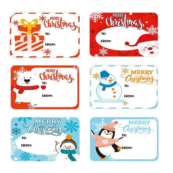 Penguin Roll Sticker Julepynt Klistremerke