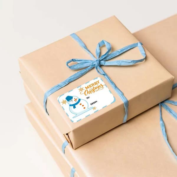 Penguin Roll Sticker Julepynt Klistremerke