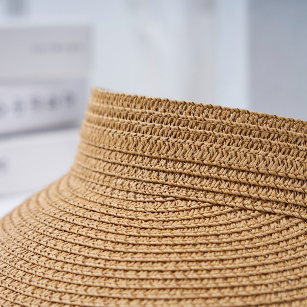 3 st solskydd kepsar sommar strandhattar hopfällbara halm solhattar