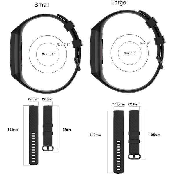 Fitbit Charge 4/Charge 3 Justerbar ersättning i silikon för kvinnor