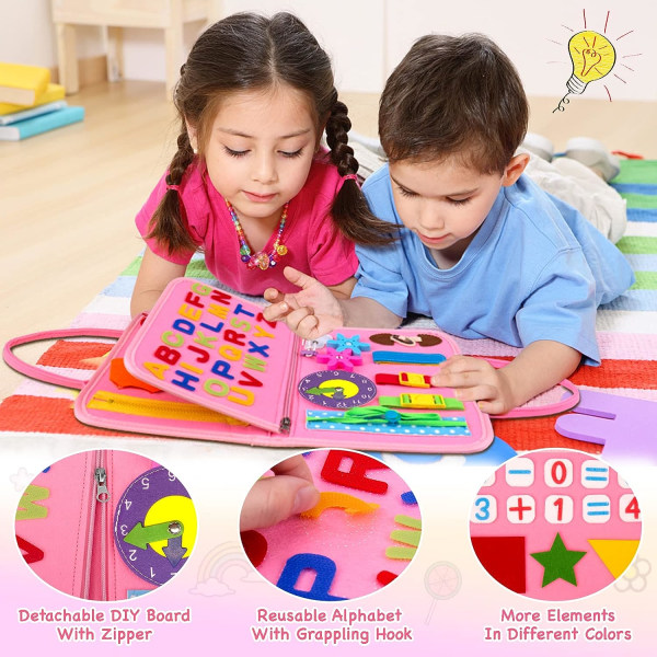 Busy Board Montessori, Montessori Games Educational Toy med Inse