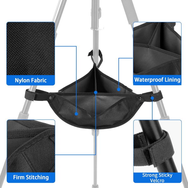 Tripod Vægt Sandbag Sort Holdbar Tripod Stenpose Universal Li