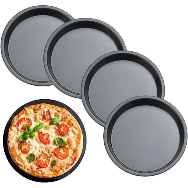 4 st Kolstål Form Non-Stick Tårtpanna Pajfat Entremet