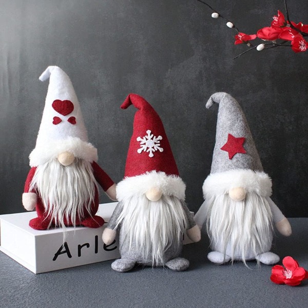 Christmas Gnomes Pehmo kasvoton nukke hattu kääpiöhahmoilla Chr