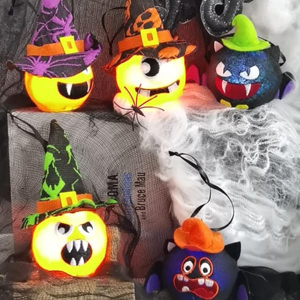 5 st Halloween Ljus Pumpa Pumpa Lykta med LED Li