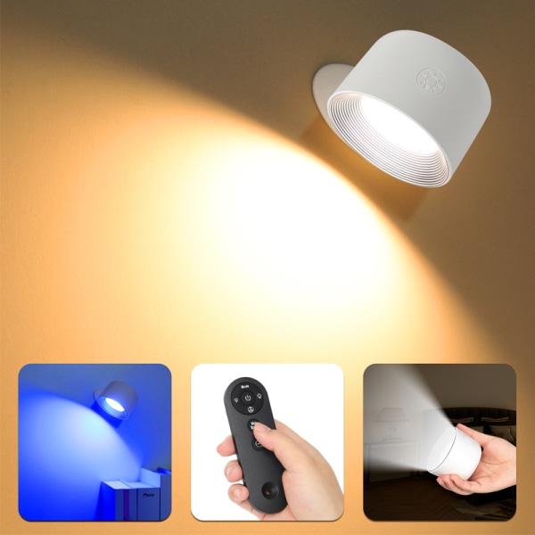 Remote Touch Magnetic Suction 360 Degree Rotating Wall Lamp Color