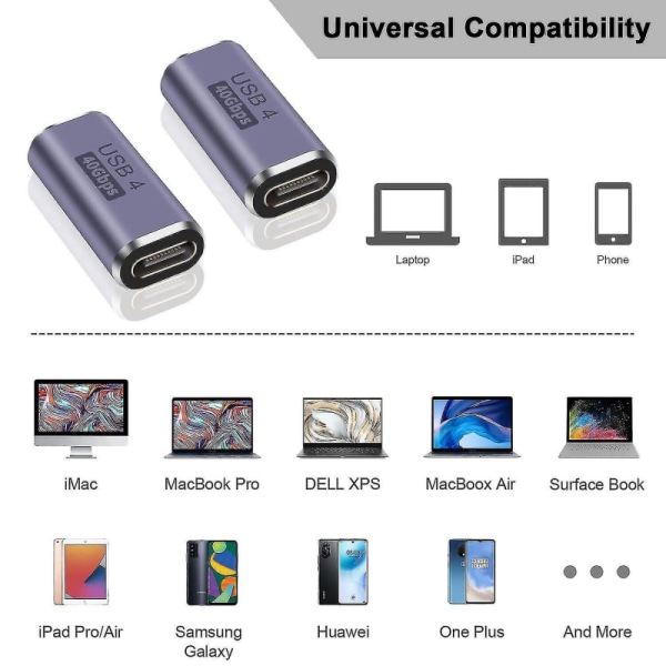 Usb Type C 3.2 100w naaras naaras verlengstuk 40gbps 8k adapter U