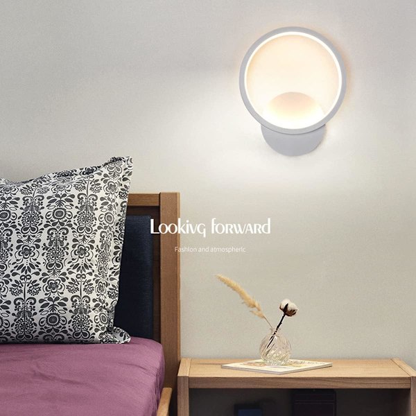 12W LED innendørs vegglampe, hvit firkantet design vegglampe, varm W