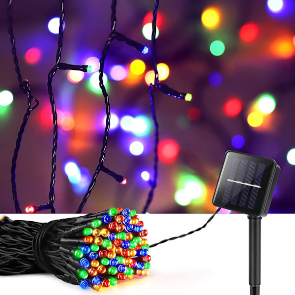 (1 PAKKAUS 12M 100LED, Monivärinen)Aurinkokäyttöiset ulkovalosarjat, Vesi