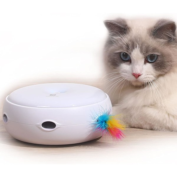 Smart kattelegetøj til fjerbeklædt kat, Silent Version Interactive Kitte