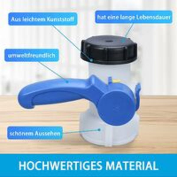 Butterflyventil, PP Butterflyventil med 62mm Møtrikadapter til DN4