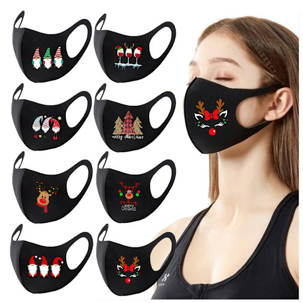 Ansiktsmask Unisex Barn Vuxen Halloween Jul Utomhus Vindtät