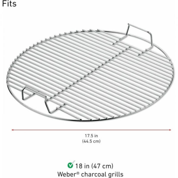 44,5 cm grill rund madlavningsrist 7432 reservedel kulbar