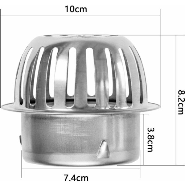 Ø83mm rostfria hängrännsskydd i metall för att hjälpa