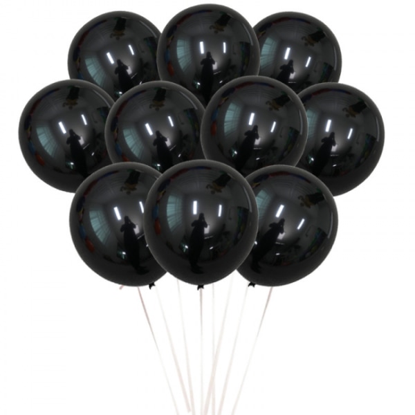 100 stk. sorte ballonger 26 cm latex fest bursdag svart