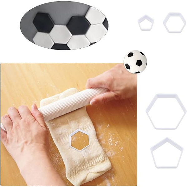 8 stk. fodbold småkage udstikkere fodbold småkage udstikkere plastik