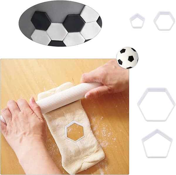 8 stk. Fotballkakeform i plast
