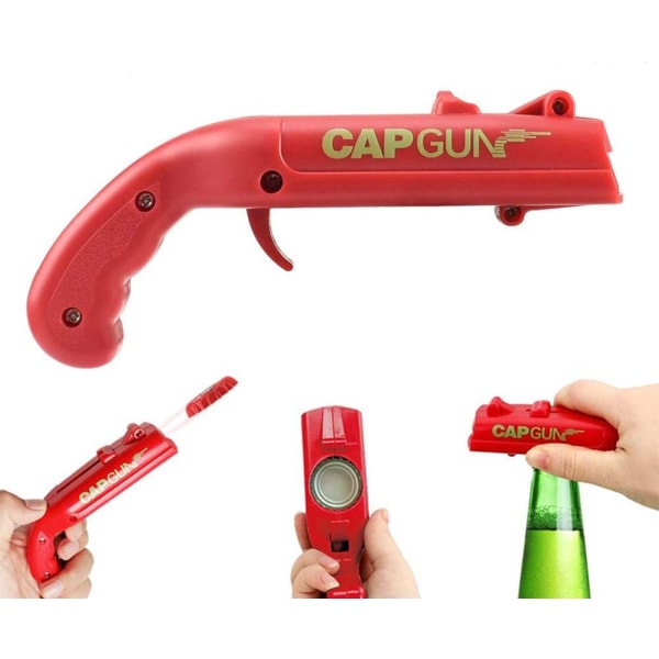 Flaskeåpner for pistolstarter, leketøy for barfest og skyting