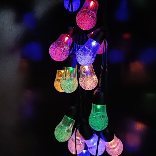 20 krystalboblekugler Solar Fairy Lights Udendørs julemesse