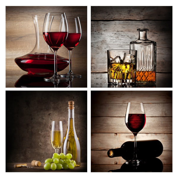 Red Wine Cup Modern Kitchen Wall Art Restaurant Wall Decoration 4