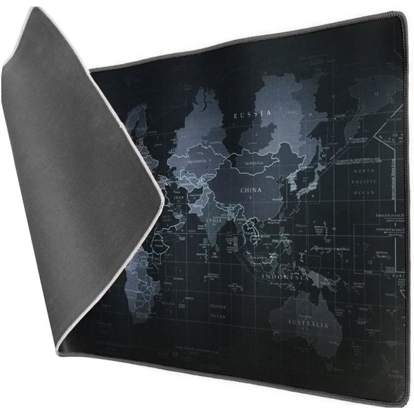 XL Mouse Pad (900 x 400 x 3 mm) World Map Large Gamer Mouse Pad w