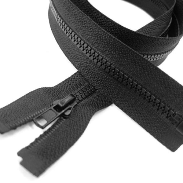 1 stk. lynlås 70 cm delelig - sort - DIY sort