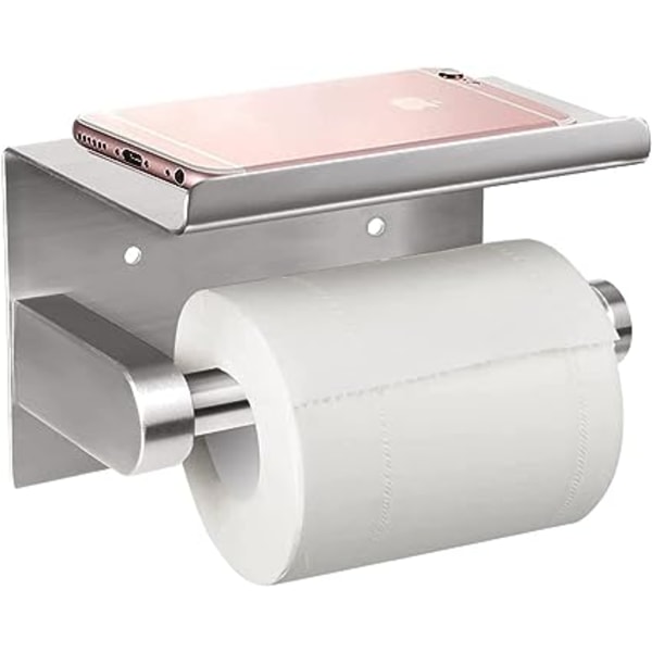 (Silver) Toalettpappershållare, självhäftande toalettpappershållare, SUS