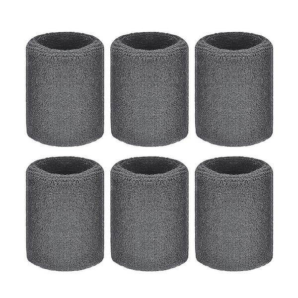 Svettebånd for menn og kvinner, 6 stk. armbånd, absorberende