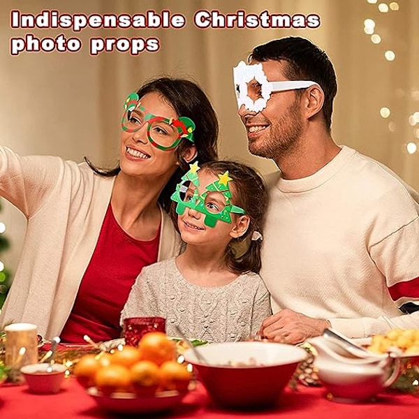 9 st Pappersjulglasögonbågar, Kreativa tecknade tomten