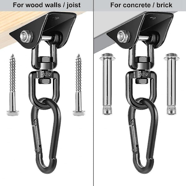 Porch Swing Hanging Kit, 360rotating 1200 Lb Capacity Hanger(2 Pa
