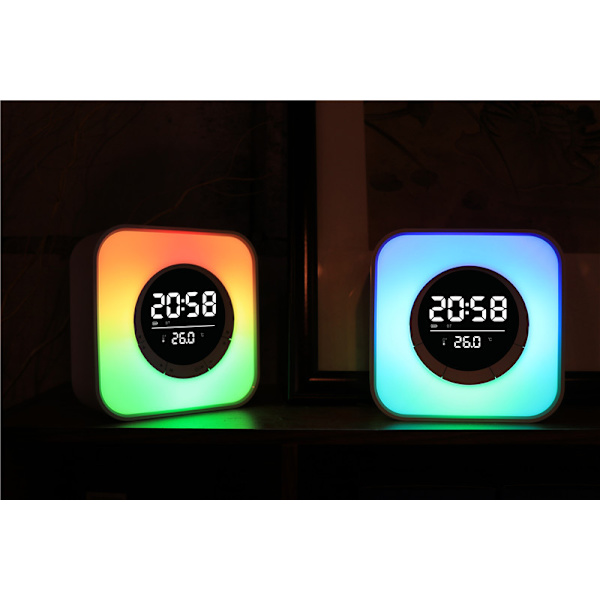Teenage Alarm Clock, Bluetooth Højttaler Nattelys LED Lys med