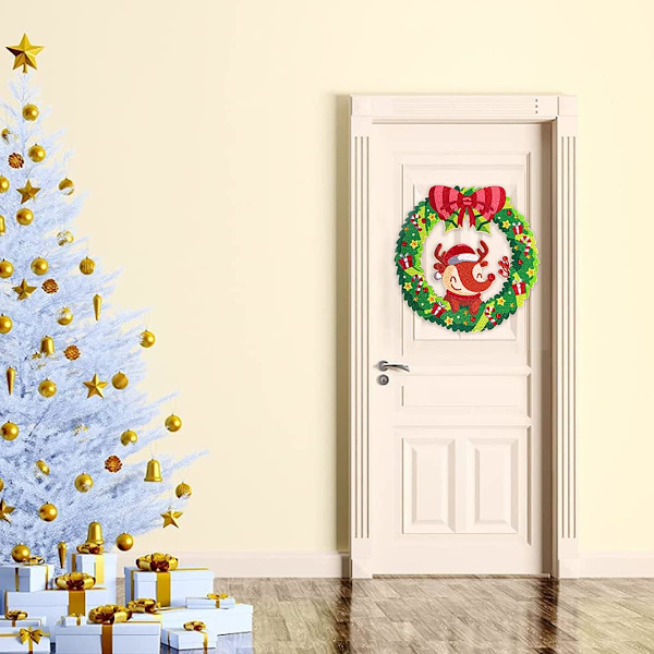 Timanttitaidekranssi-sarja, DIY 5D timanttimaalaus kristalliovikranssi