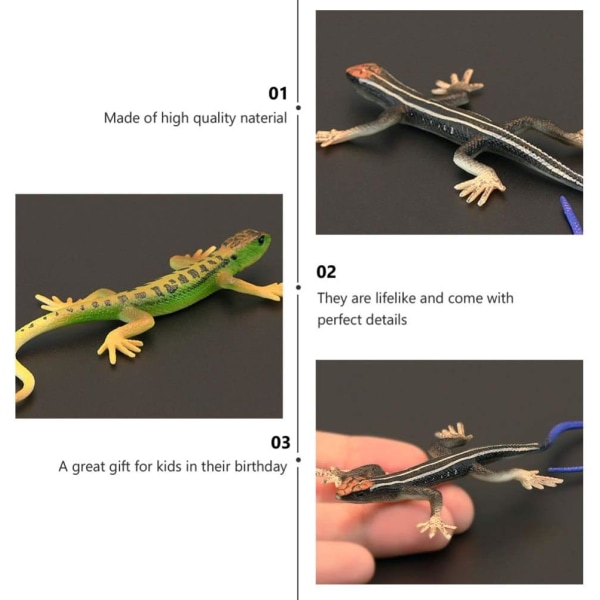 Realistiska falska ödlor Artificiell reptil ödla modeller Plast L