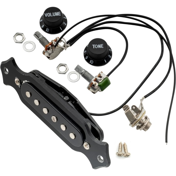 Microphone kit with jack buttons and condenser for acoustic guita