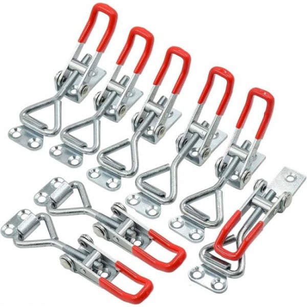 8 stk. Metal Toggle Latch 4001 Holdekapacitet 100 kg / 220 lbs,
