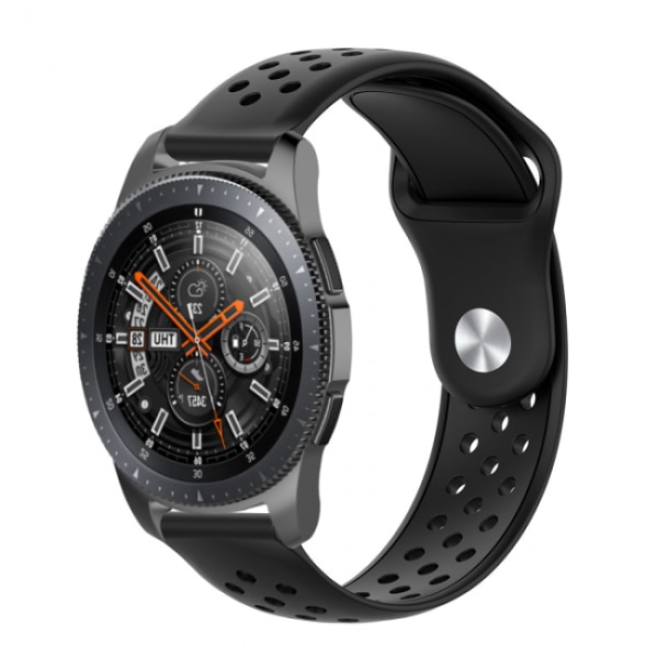 Silikonarmbånd for Samsung Galaxy Watch 46mm Armbånd Svart