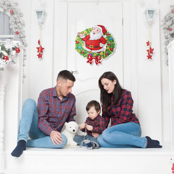 Jul Kristallkonst Krona Kit 5D DIY Point Drill Diamantkonst Pa