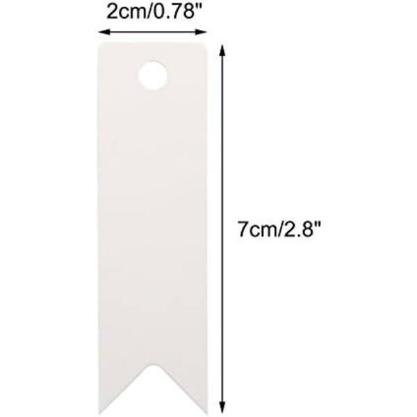 Kraftpappersetiketter 7x2cm Presentlappar, 100 st och Jutesnöre, för