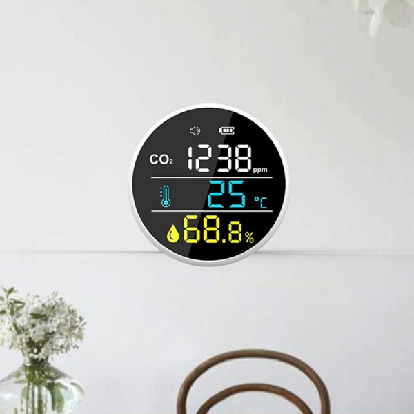 CO2-måler digitalt temperatur- og fuktighetssensor, tester, luftkvalitet